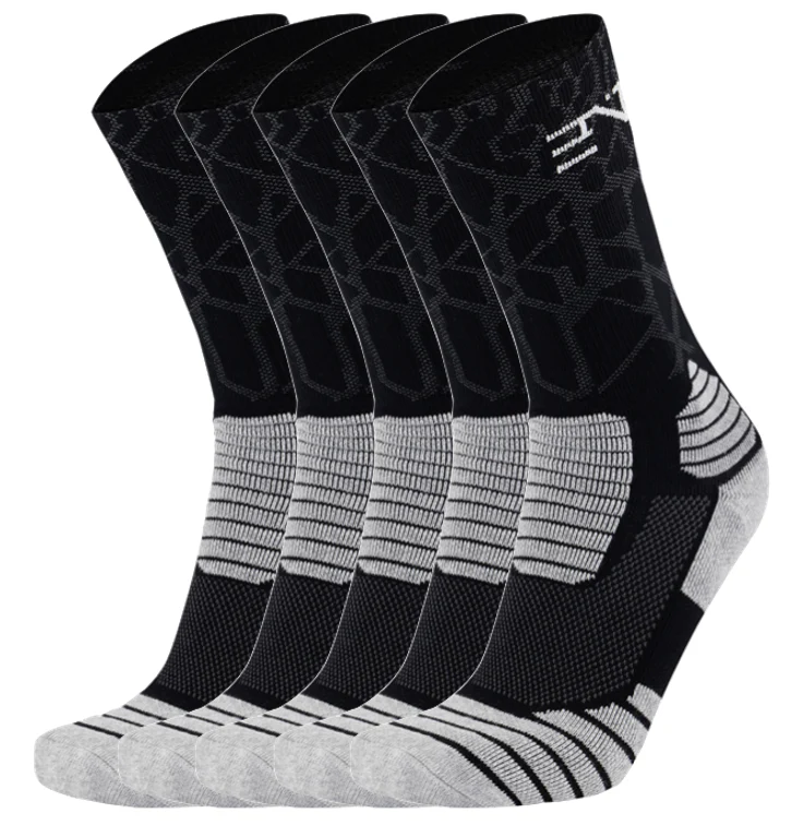 5PK PATTERNED ENTITLED SOCKS - Black/White - Image 3