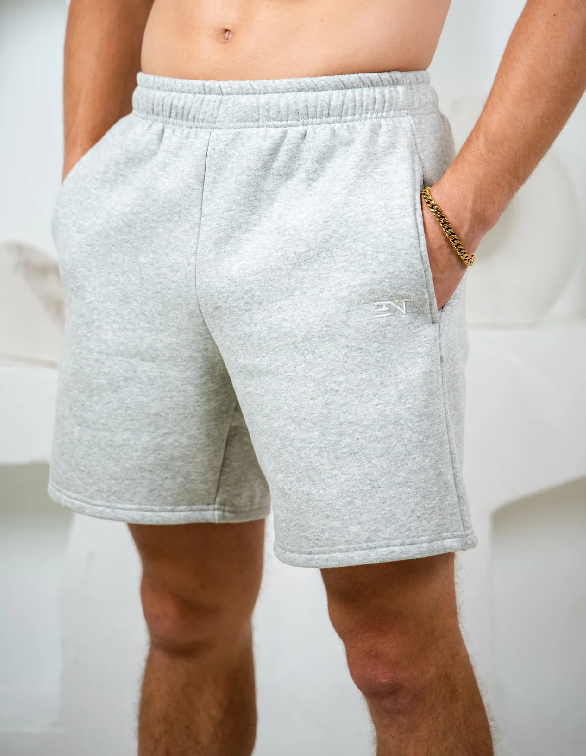 GREY MARLE TRACK SHORTS. - Image 3