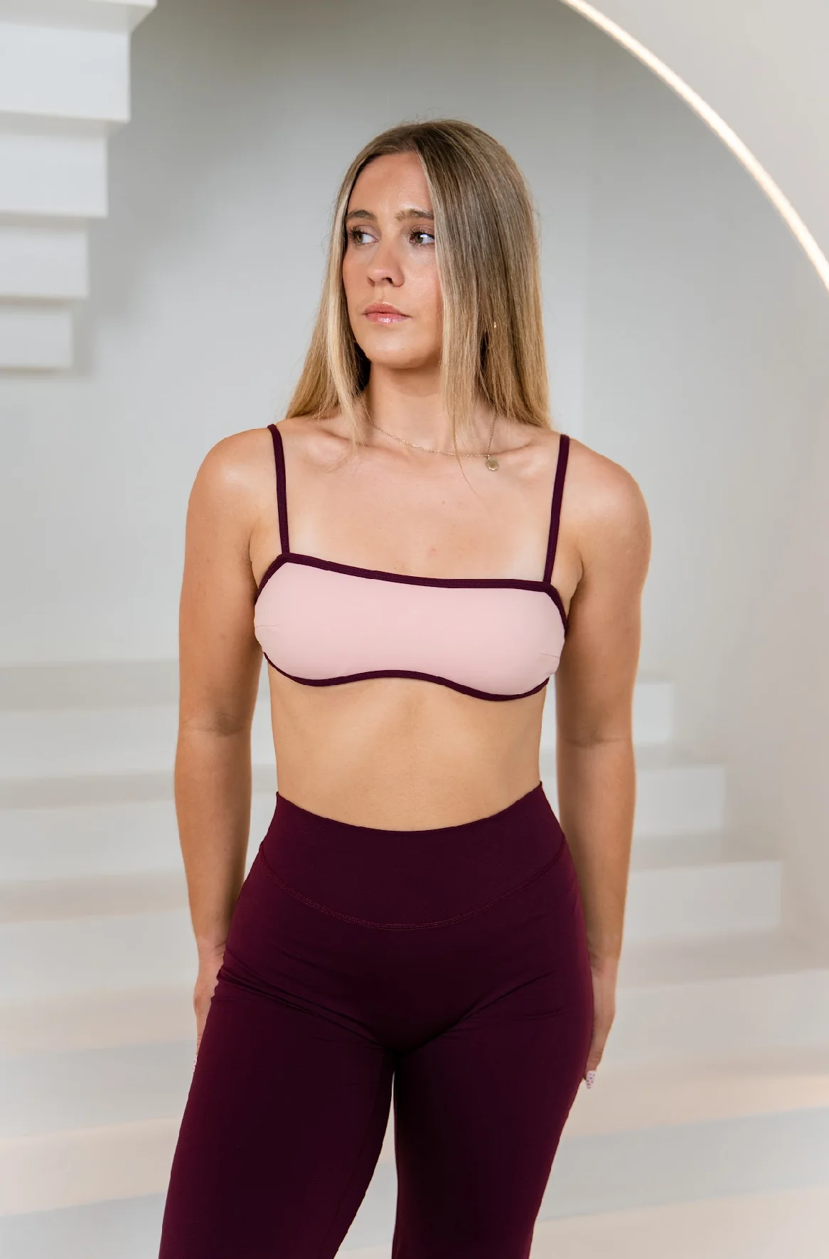 (DUSTY ROSE x WINE) TWO TONE CROP. - Image 9